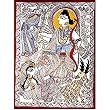 Asian Art Gallery Madhubani Folk Paintings for Wall Decoration Organic Color Paper 15 x 11 inches (seemadh020)