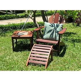 Eco Friendly Palermo II Outdoor Resort Adirondack Chair and Ottoman by 