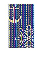 Art Experience Toalla Jacquard Timón Azul 100 x 170