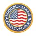 Proudly Made In America Patch USA Industry Badge Embroidered Iron On Applique