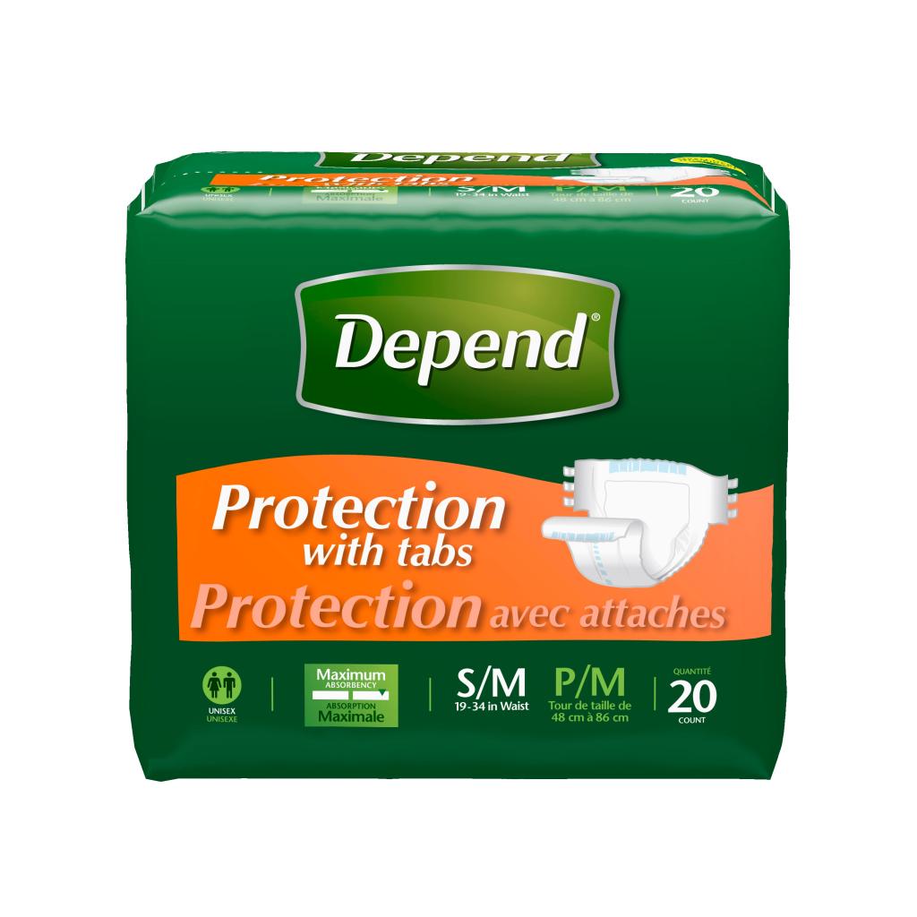 Depend Protection with Tabs, [Small/Medium], Maximum