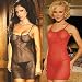 Plus Size Queen Fishnet Mini Dress with G-String