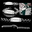Silver Link Non-Engraved Poker Bracelet - Casino Supplies > Accessories > Misc. Accessories