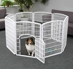 Iris CI-908 Indoor/Outdoor Plastic Pet Pen, 8 Panels