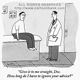 'How long do I have to ignore your advice?' Cartoon print by P.C. Vey, Published in The New Yorker on 3/26/2001 Large Framed- 25