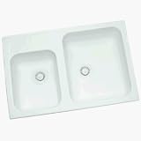 Karran USA 23058 Gourmet Chef Acrylic Double Bowl Kitchen Sink