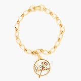 New York Yankees Top Hat Gold Tone Single Charm Bracelet