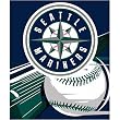 Seattle Mariners MLB Royal Plush Raschel Blanket (Big Stick Series) (50"x60")
