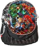 Marvel Super Heroes (Hulk, Iron-Man, Wolverine and Spider-Man) Black Color Backpack / School Bag with 2 Compartments, 2 Side Accessory Pocket and Adjustable Padded Shoulder StrapsIMAGE