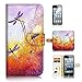 ( For iPhone 8 / iphone 7 ) Flip Wallet Case Cover & Screen Protector Bundle - A21092 Dragonfly