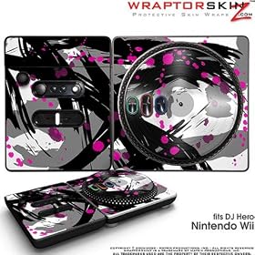 DJ Hero Skin Abstract 02 Pink fits Nintendo Wii DJ Heros (DJ HERO NOT INCLUDED)