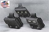 NEW 2007 GENUINE YAMAHA V STAR 1300 Slant Saddlebags / Studded, Black / yamaha pt # ABA-3JK73-00-08