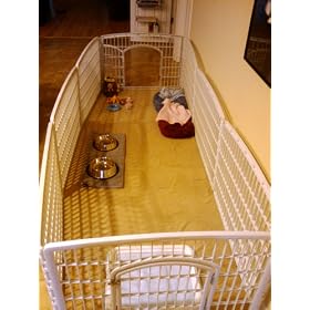 IRIS Plastic Exercise / Containment Pet Pen for Dogs, White
