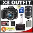 Canon Digital Rebel XS 10.1MP Digital SLR Camera (Black) + Canon EF-S 18-55mm IS Lens + Canon 55-250mm IS Lens + 8GB Cameta Accessory Kit