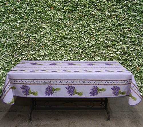 Lavandou Lavender Rectangular French Provencal Polyester Tablecloth 59x94"