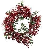 Chic 24" Vibrant Red Holiday Berry Christmas Wreath