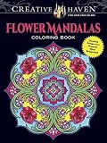 Creative Haven Flower Mandalas Coloring Book: Stunning Designs on a Dramatic Black Background (Adult Coloring)