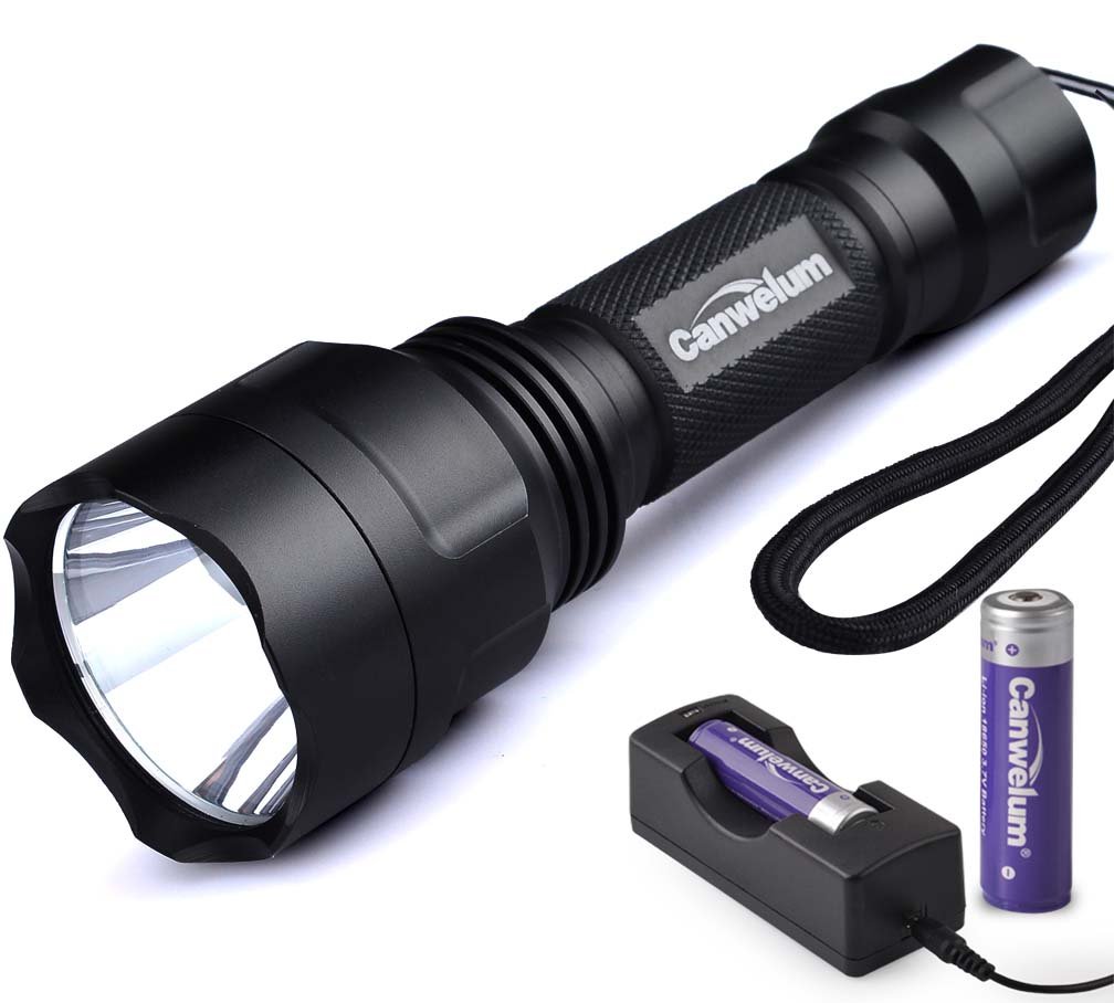 Canwelum Rechargeable CREE LED Flashlight Strobe Tactical LED Flash Light A eBay