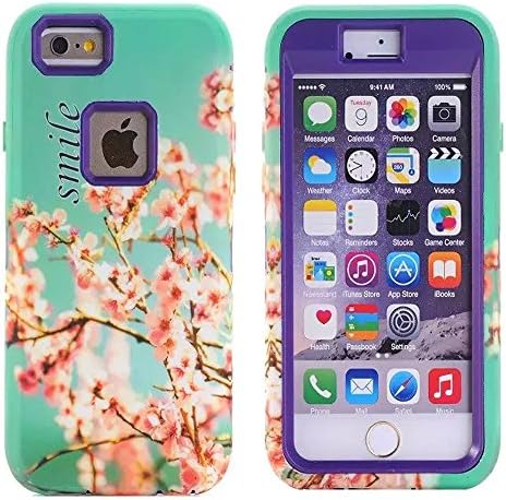 6s Case,iPhone 6s Case Cover,Case for iPhone 6s,iPhone 6s Hard Case,Thinkcase Pattern Dual Layer Design 3in1 Hard Back Cover Case for iPhone 6s 4.7 inch Purple