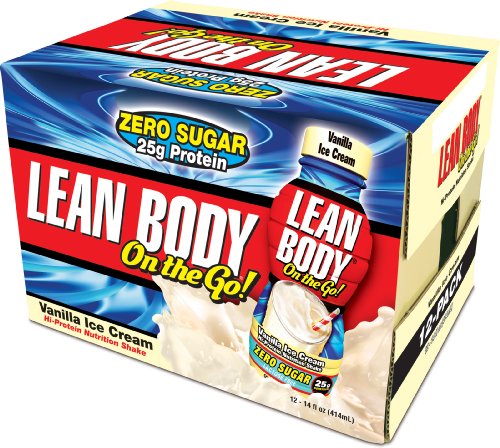 Labrada Nutrition Lean Body On the Go Ready to Drink, Vanilla Ice Cream, 14-Ounce Bottles (Pack of 12)