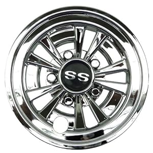Golf Cart Hub Caps SS Set of 4