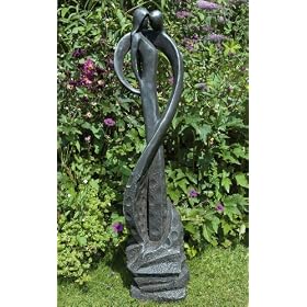 Large Contemporary Art Sculptures - Lovers Kiss Modern Garden Statue