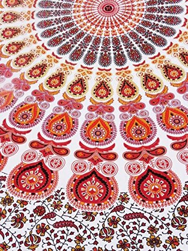 1 X Mandala Bohemian Tapestry Wall Hanging, Psychedelic Wall Art, Dorm Décor Beach Throw, Indian Wall Tapestries,86x56 (1-Yellow)