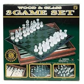 Limited Edition Wood And Glass 3 Game Set by Cardinal
