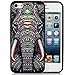 iPhone 5S Case,iPhone 5S Black Case, Dsigo TPU Full Cover Protective Case for New Apple iPhone 5S - Retro Vintage Aztec totem elephant