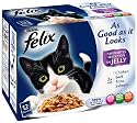 Felix As Good as it Looks Favourites Selections in Jelly 12 x 100 g (Pack of 4, Total 48 Pouches)