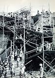 1955 Rotogravure Tungabhadra Dam Hospet Kamataka India Scaffolding Laborer Asia - Original Rotogravure