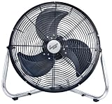 Comfort Zone CZHV18B 18-Inch High-Velocity Cradle-Style Floor Fan, Black