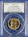 2009 P PCGS MS65 Graded Polk Dollar Die Scraped Error