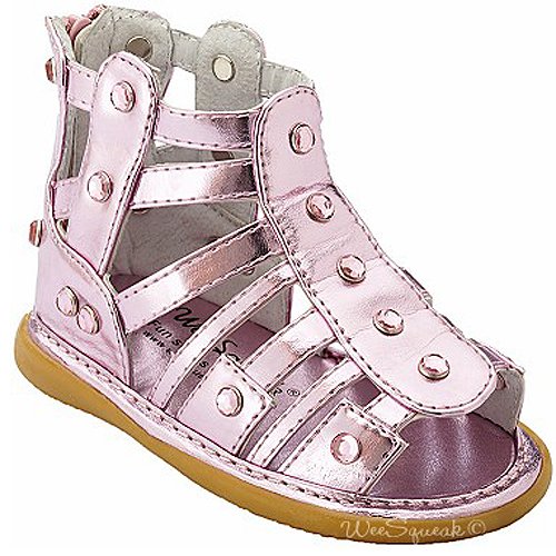 Wee Squeak Baby Toddler Girl Shoes Light Pink Gladiator Sandals 3-12