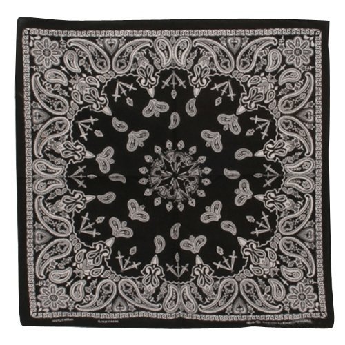 Black New Paisley Bandanas W12S21D