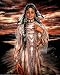 Native American Indian Girl Sunset Art Print POSTER - 16" x 20"