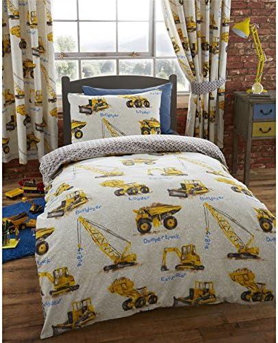 Dumper Trucks Junior/Toddler Duvet Cover and Pillowcase Set
