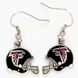 Atlanta Falcons Enameled NFL Team Helmet Logo Dangle Earrings