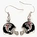 Atlanta Falcons Enameled NFL Team Helmet Logo Dangle Earrings
