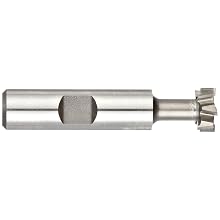 Niagara Cutter TS109 T-Slot Shank Type Cutter, High Speed Steel, Uncoated (Bright), Weldon Shank, 10 Helix Angle, 9/16" Cutter Diameter, 8 Tooth, 15/64" Width