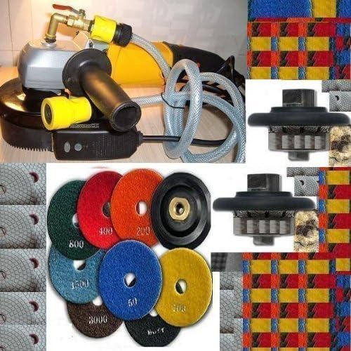Wet Polisher+2Pc 3/8" (B10) Router Bit Bullnose+4" Granite Polishing Pad