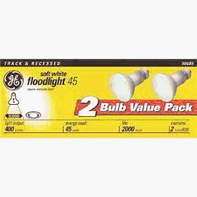 GE 18279 Soft White R20 Indoor Flood Bulb, 45-Watt, 2-Pack by General Electric