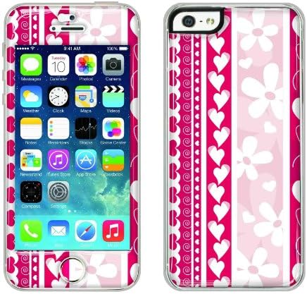 Flapsta iPhone5/5s Gel Case +Front Gel Skin/ Raining Hearts