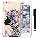 iPhone 6 Plus Case, iPhone 6S Plus Case, iYCK 3D Handmade Clear Bling Crystal Rhinestone Diamond Hard Plastic Snap On Shell Back Skin Case Cover for iPhone 6 / 6S Plus 5.5inch - Butterfly Floral Women