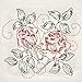 Fairway 98106 Quilt Blocks, Rose Delight Design, White, 6 Blocks Per Set