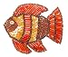 ID 8964 Sequin Gold Fish Patch Aquarium Ocean Pet Animal Beaded Iron On Applique