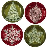 Glass Christmas Plates - 4 Asst.
