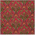 Durable Hand Woven 100% Cotton Silk Screen Cranberry Floral Print Tablecloth 60x60