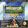 Mizerak Aramith Belgian Phenolic Deluxe Billiard Ball Set with Molded-In Colors and Numbers