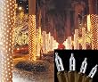 2' x 8' Clear Twinkle Christmas Net Style Tree Trunk Wrap Lights - Brown Wire